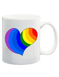 LGBTQ Rainbow Heart - Gay Lesbian Queer Pride Mug Gift - Taste the rainbow 11oz - Picture 1 of 1