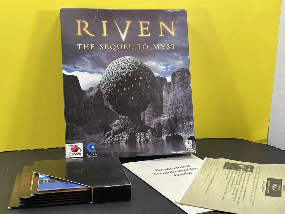 Riven: The Sequel to Myst (PC, 1997) (Game, Manuals, Big Box, Case) - Image 1 of 1