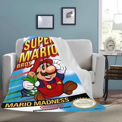 Vintage Style Retro Super Mario Bros. 2 NES Box Ultra-Soft Micro Fleece Blanket - Image 1 of 4