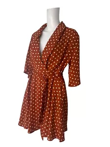 PRETTYLITTLETHING Dress Size Small 10 Terracotta Tea Womens NEW EU38 RRP £29 - Picture 1 of 12