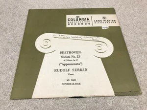 BEETHOVEN Sonata No. 23 "Appassionata" RUDOLF SERKIN Piano 10" COLUMBIA ML 2002 - Picture 1 of 1