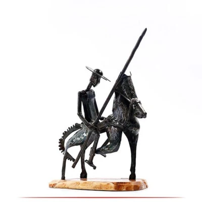 HANDMADE IRON DON QUIXOTE FIGURATE TABLE DECOR - Image 1 of 4
