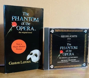 The Phantom of the Opera The Original Novel & Original Cast CD Soundtrack 2 pc - Picture 1 of 2