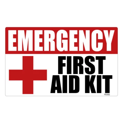 STICKER SECTOR Emergency First Aid Kit Sticker - OSHA Safety vinyl decal sign medical 1st FE052