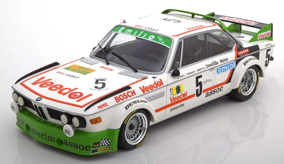 1/18 BMW 3.0 CSL ASSOC. INTERIM #5 WINNER 24H SPA 1976 MINICHAMPS 155762505 RARE - Immagine 1 di 1