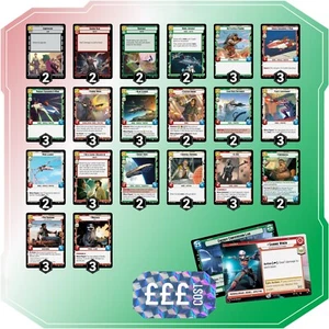 MAZO COMPLETO Sabine ECL Rojo Verde Star Wars Ilimitado SWU JTL META MAZOS Presupuesto ££ - Imagen 1 de 2