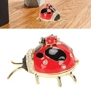 Estatuilla de colección caja baratija cristales pequeños lindos animales joyero - Imagen 1 de 12