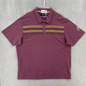 Colosseum ASU Sun Devils Polo Golf Shirt Herren 2XL gestreift burgund rot 11164 - Bild 1 von 9