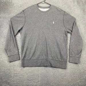 Polo Ralph Lauren Performance Sweatshirt Pullover Gray Cotton Blend Large - Picture 1 of 14