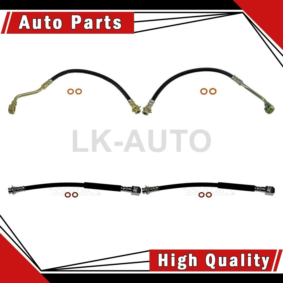 4 Front Rear Brake Hydraulic Hose Brake Line Fits Chevrolet Lumina 2.5L 3.1L Foto 1 de 4