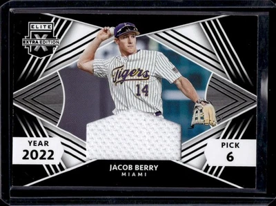 Jacob Berry 2022 Panini Elite Extra Edition Jersey Relic #FRM-JB - Image 1 of 2