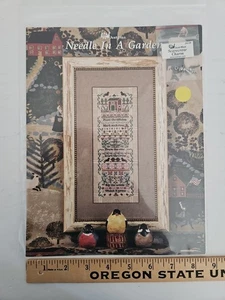 Just Nan NEEDLE IN A GARDEN Counted Cross Stitch Pattern JN115 & Charm LTK - Picture 1 of 4