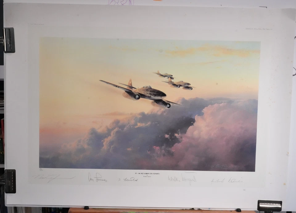 Robert Taylor Aviation Art JV-44 Squadron of Experts Limited Edition Print - Image 1 of 4