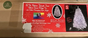 RETRO TINSEL CHRISTMAS TREE * 6 FT * COLOR SPOT * 662 TIPS * LED * EASY SET UP! - Picture 1 of 8