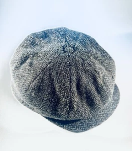Thomas Farthing Harris Tweed Mens Pure Wool Flat Cap/ Baker Boy Cap - Size 60 - Picture 1 of 4