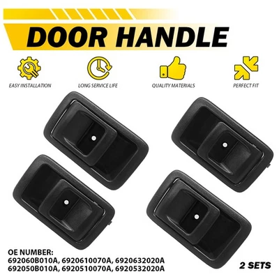 Juego de manijas de puerta interior para Toyota 4Runner 1992-99 Paseo 1996-2002 negro LH RH 4X Foto 1 de 4