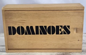 Vintage Spinner Double Nine Dominoes Original Dovetail Wooden Box New In Plastic - Picture 1 of 6