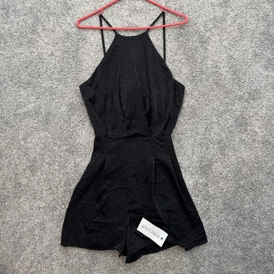Mono mameluco Zara para mujer pequeño negro rojo lunares sin mangas lazo trasero verano Foto 1 de 4