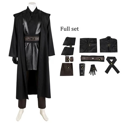 Star Wars Jedi Sith Anakin Skywalker Cosplay Costume Black Suit Halloween Outfit - Image 1 of 4