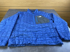 North Face Men's Thermoball Lightweight 1/2 Zip Blue Puffer Jacket Size M - Bild 1 von 6
