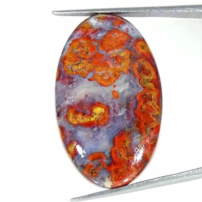 32.00Cts Natural Hungarian Agate Oval Cabochon Loose Gemstone 20x33x6mm - Image 1 of 4