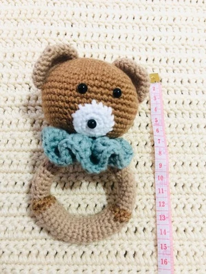 Детская игрушка крючком погремушка вязаная шерсть ручной работы погремушка ручная вязка крючком погремушка. - Изображение 1 из 3