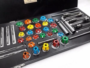 40x VALVE SEAT CUTTER KIT CARBIDE TIPPED FOR VINTAGE AND MODERN ENGINES BOXED - Picture 1 of 6