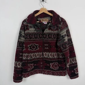 Giacca pile Bear Ridge Outfitters misto lana zip taglia M Southwest Navajo - Foto 1 di 11
