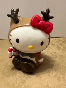Sanrio Hello Kitty Christmas Reindeer Ceramic Figurine 3.5" - Picture 1 of 8