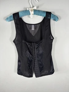 Kathy Ireland Corset Body Shaper Black Size XL Adjustable Front Hooks RN93010 - Picture 1 of 8