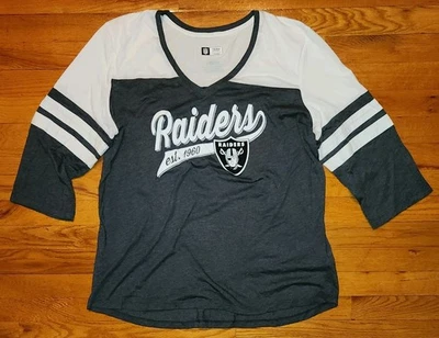 *NUEVO SIN ETIQUETAS* CAMISETA DEL EQUIPO DE LA NFL Las Vegas RAIDERS XXL Mujer NFL Fútbol Damas Oakland Foto 1 de 4