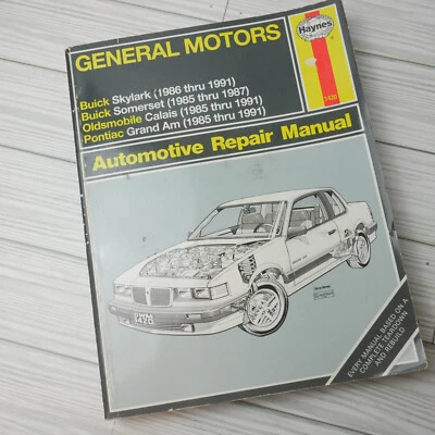 Haynes 1420 GM Buick Skylark Somerset Olds Calais Pontiac GrandAm 1985-91 reparación Foto 1 de 4