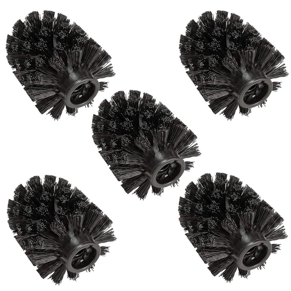 WENKO 5er WC Bürstenkopf Ersatzbürstenkopf Ø 7,5 cm schwarz Ersatzbürste Bürste - Bild 1 von 4