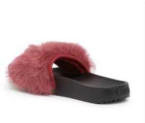 Nuevas Zapatillas Ugg Royale Borgoña Granate Toscana Piel Slide Talla 7 - Imagen 1 de 6