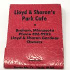 Vintage Matchbook Braham Minnesota Advertisement Llyod Sharon Park Cafe