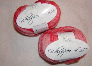 2 KNÄUEL firbranatura WHISPER LACE. 70% Superwash Wolle /30% Seide #211 - AZALEA - Bild 1 von 3