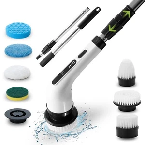 Rechargeable Electric Cordless Cleaning Brush Spin Scrubber Turbo Scrub Cleaner - Picture 1 of 7