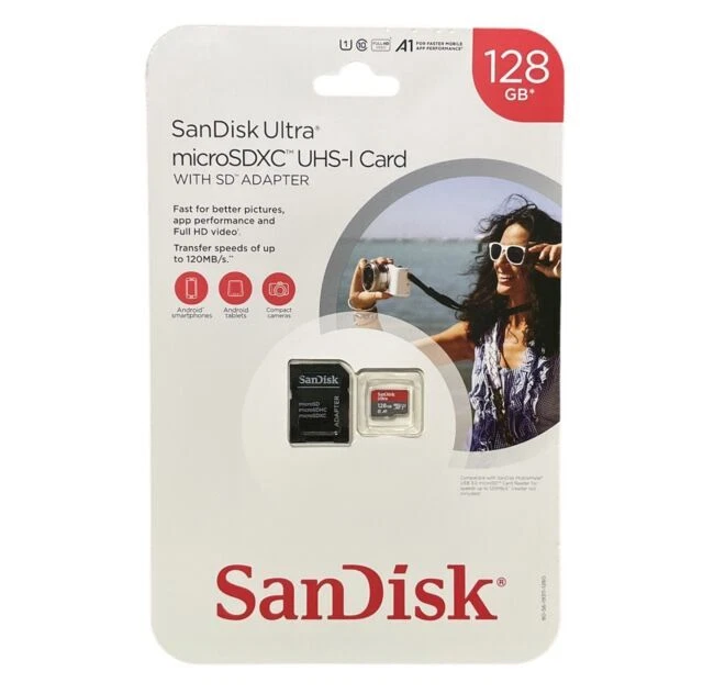 SanDisk Ultra 128GB Class 10 - microSDXC UHS-I Memory Card - SDSQUA4128GAULMA