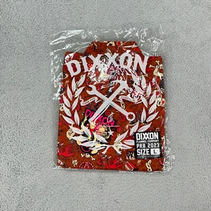Dixxon Shirt Mens Large Brown Red Button Up Punk Rock Bowling 2023 Party NEW - Picture 1 of 3