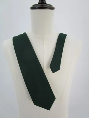 Pietro Di Roma Men's Tie Green Solid 56" Long 4" Wide Polyester Vintage Necktie - Image 1 of 4