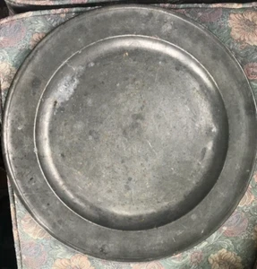18th Century Antique English Pewter 15" Charger, LONDON, England - Picture 1 of 5