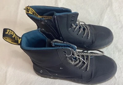 Детские черные боевые ботинки Doc Martens Dr Combs J 5 Y на холщовой молнии 5 шт. - Изображение 1 из 4