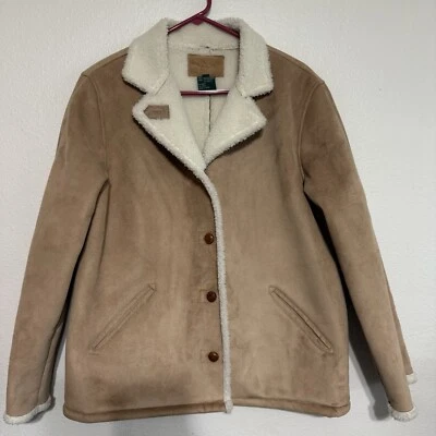 Abrigo de coche chaqueta de gamuza de piel de oveja Ralph Lauren vintage talla grande clásico americano Foto 1 de 4