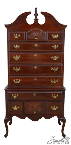 60875EC: SUMPTER Cherry Queen Anne Highboy Chest Cover