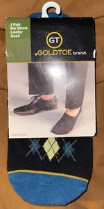 Gold Toe unsichtbare Halbschuhe Socken schwarz Argyle 1 Paar Herren Größe 10-13 - Bild 1 von 3