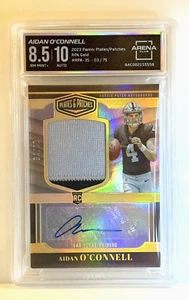 2023 Panini Piatti e Toppe Aidan O'Connell RPA Gold #RPA-35, 03/75, AC 8.5/10 - Foto 1 di 2
