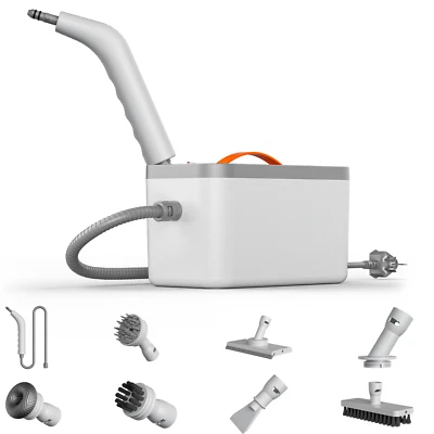 Limpiador de Vapor Portátil HIEE con 6 Cabezales de Cepillo, 1500W Multiuso Potente Vapor Foto 1 de 4