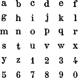 Conjunto Sellos Alfabeto - 1,5CM - de Madera - Imagen 1 de 1