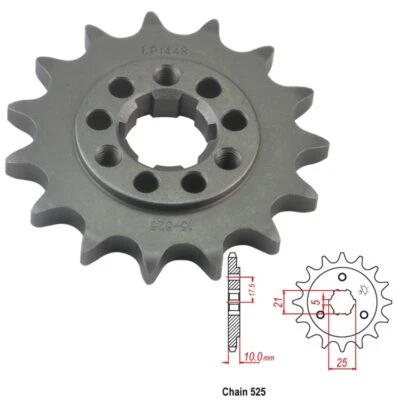 525-15T Front Sprocket For Suzuki DR650 DR 650 DR650SE 1996-2020 XF 650 XF650 - Image 1 of 3