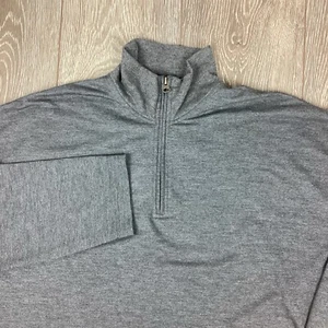 Polo Ralph Lauren grauer 1/4 Reißverschluss Pullover grau Pony Herren Stehkragen - Bild 1 von 6